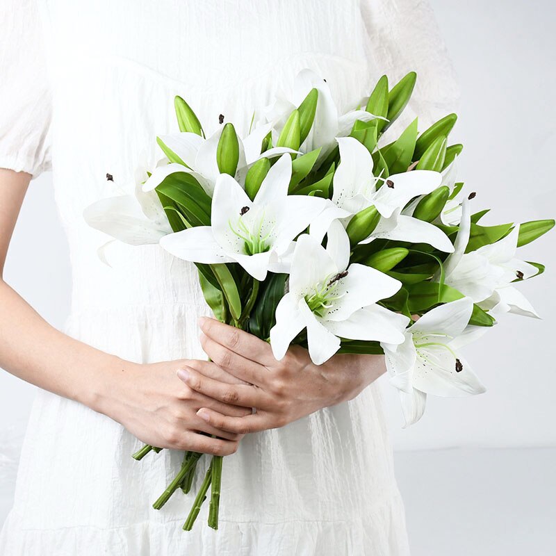 Decorative Artificial Lily Flowers (5 pcs)