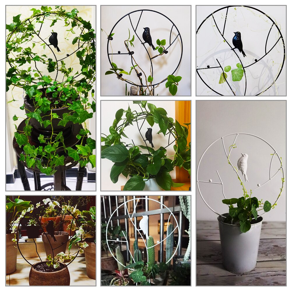Decorative Bird Mini Trellis for Potted Plants