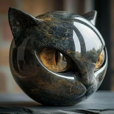 Decorative Black Cat Stone Figurine Resin Cat Head Healing Stone Marble Texture Cat Stone Keepsake Gift Office Desk Decorative Black Cat Stone Figurine Resin Cat Head Healing Stone Marble Texture Cat Stone Keepsake Gift Office Desk