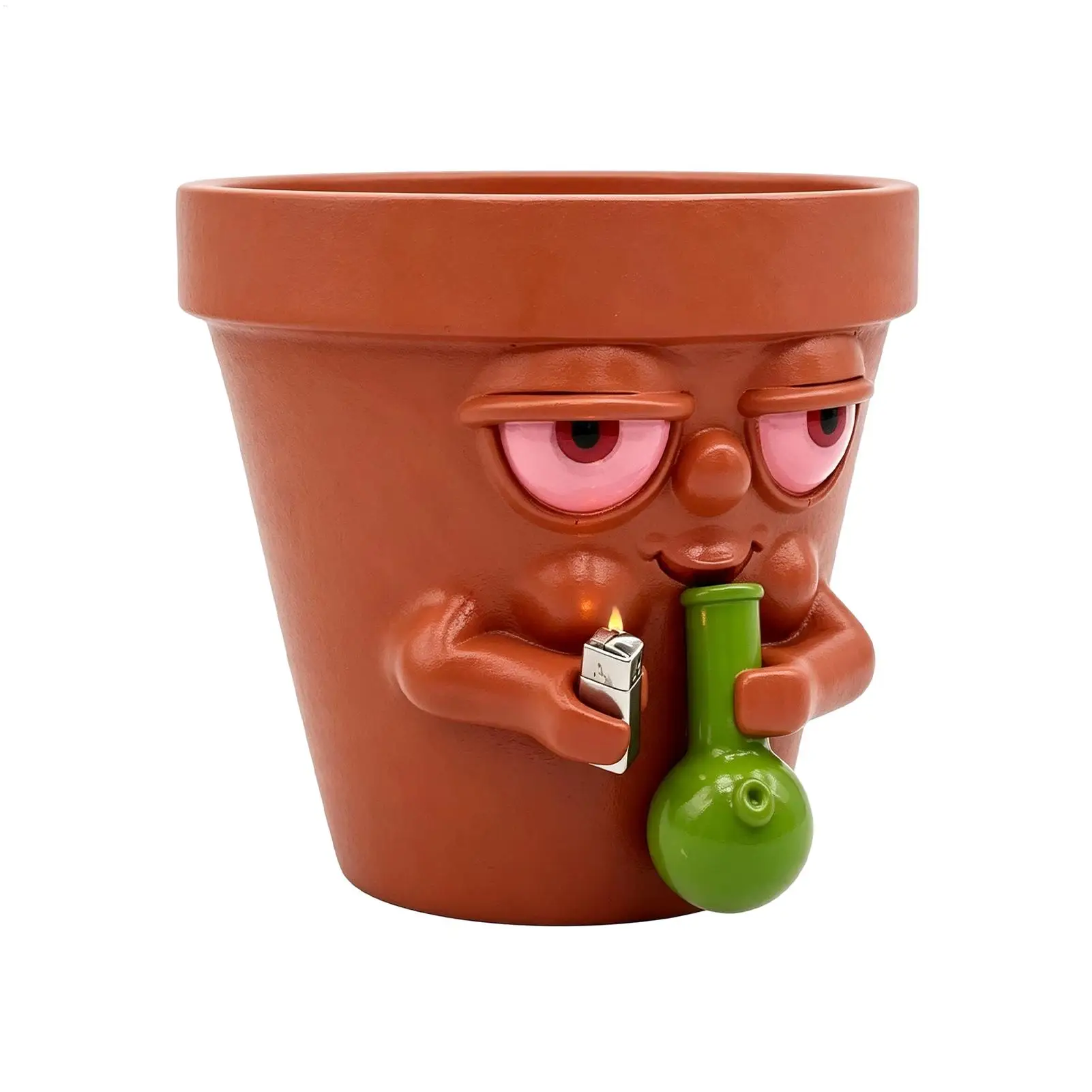 Decorative Bong Smoking Face Planter Decorative Bong Smoking Face Planter