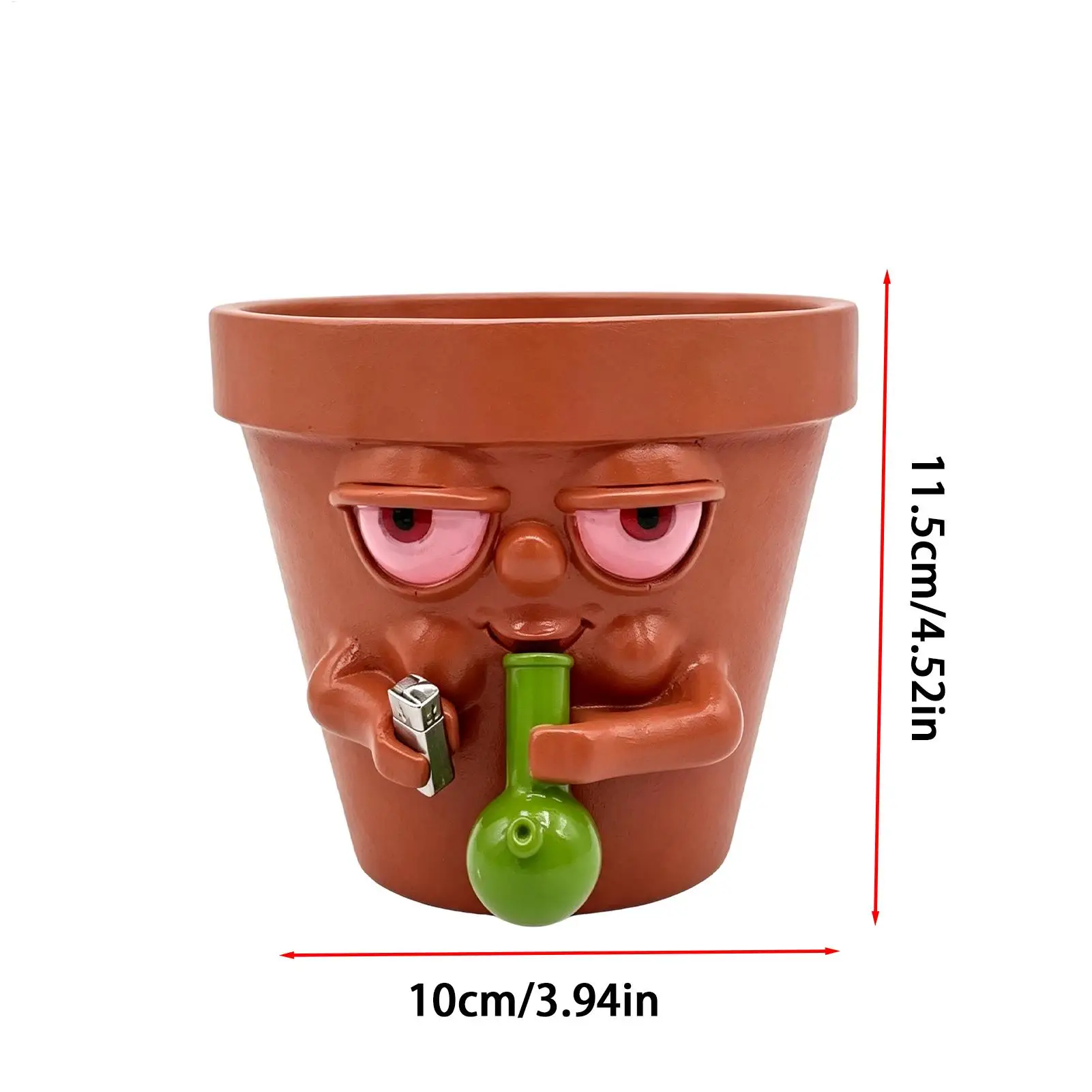 Decorative Bong Smoking Face Planter Decorative Bong Smoking Face Planter