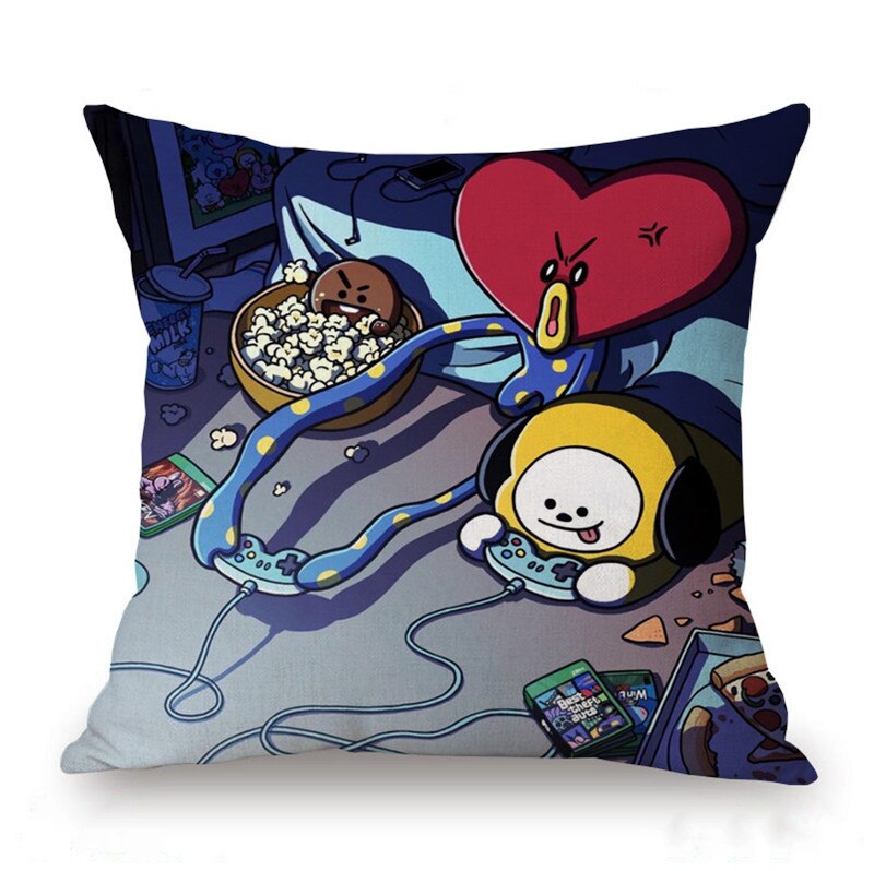 Decorative Cartoon Pillow Cover