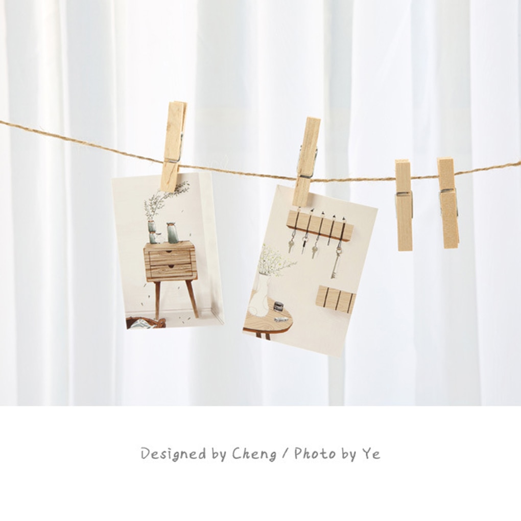 Decorative DIY Mini Wooden Clips (100 pcs) Decorative DIY Mini Wooden Clips (100 pcs)