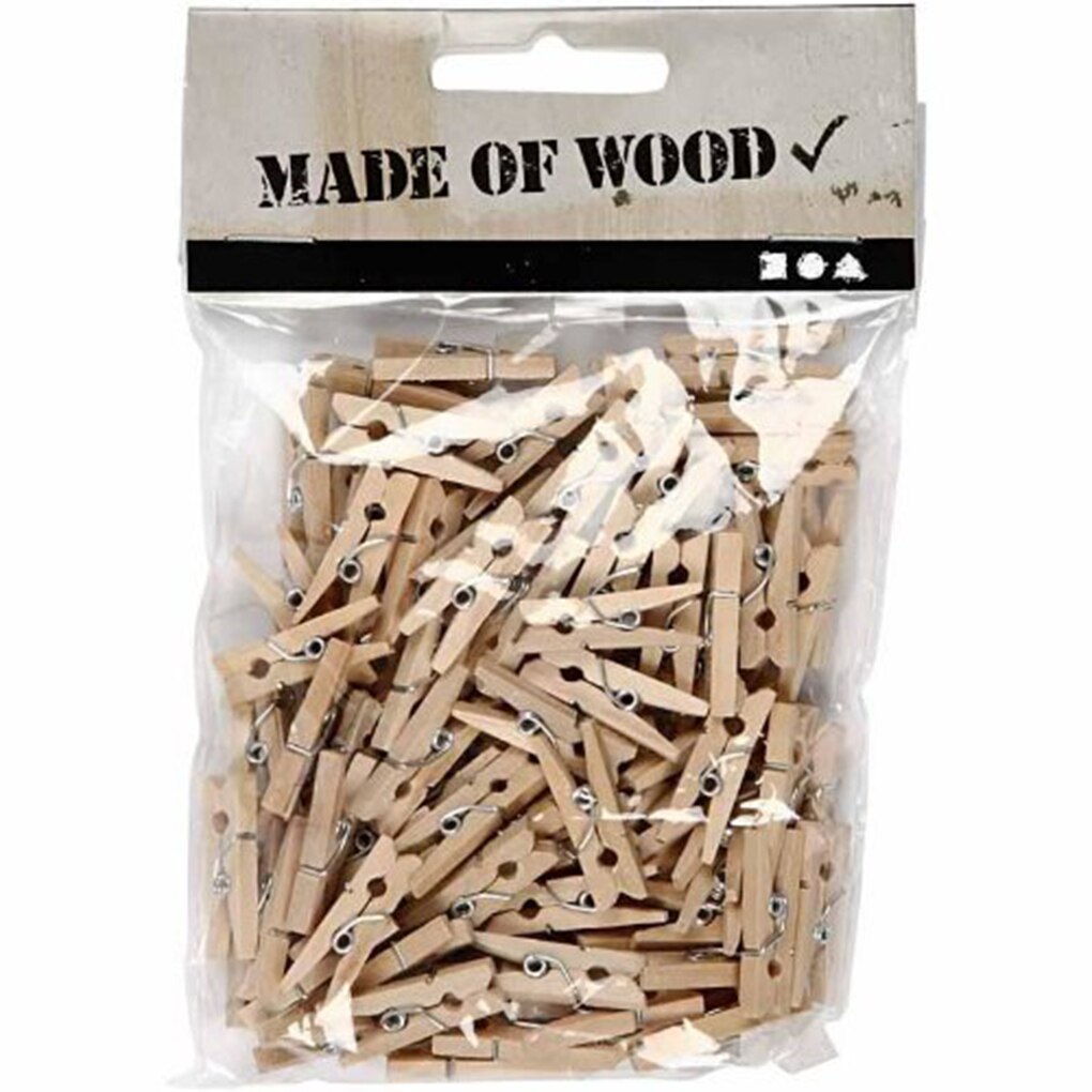 Decorative DIY Mini Wooden Clips (100 pcs) Decorative DIY Mini Wooden Clips (100 pcs)
