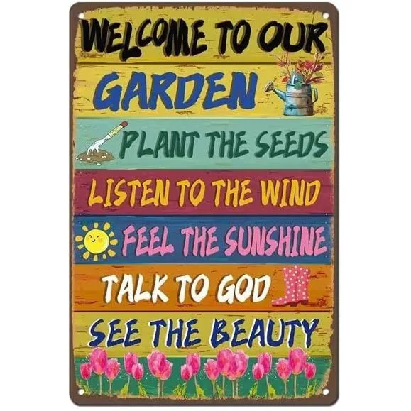 Decorative Garden Vintage Sign Decorative Garden Vintage Sign