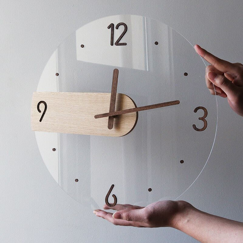 Decorative Glass Transparent Wall Clock