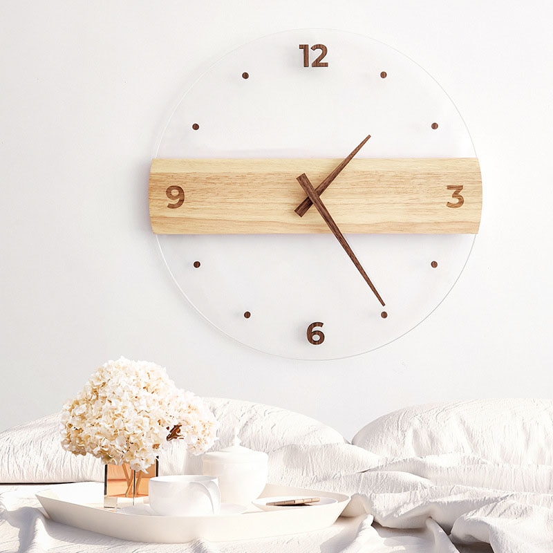 Decorative Glass Transparent Wall Clock