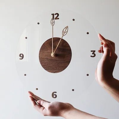 Decorative Glass Transparent Wall Clock