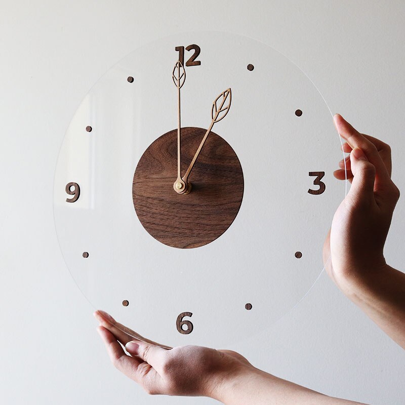 Decorative Glass Transparent Wall Clock