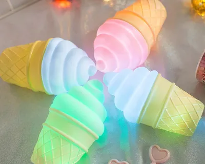 Decorative Lights Silicone Ice Cream Toy