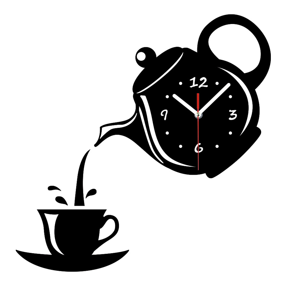Decorative Wall Clocks Teapot Cup Decor
