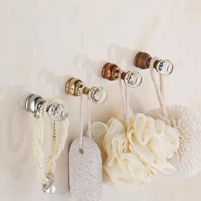 Decorative Wall Hooks Crystal Design (5 PCS) Decorative Wall Hooks Crystal Design (5 PCS)