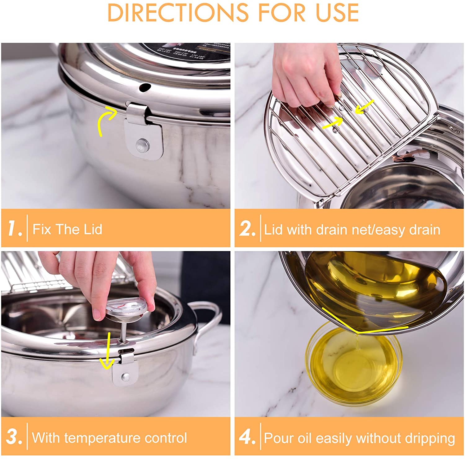 Deep Frying Pot with Thermometer Deep Frying Pot with Thermometer