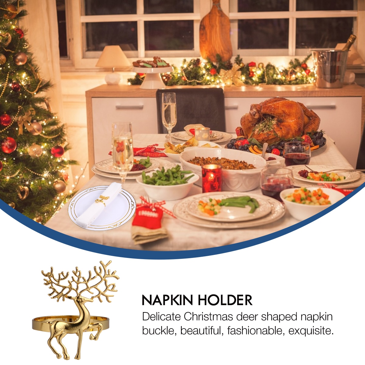 Deer Christmas Napkin Holders (6 pcs) Deer Christmas Napkin Holders (6 pcs)