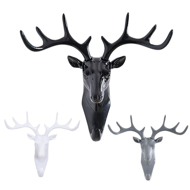 Deer Head Wall Mount Accessories Rack