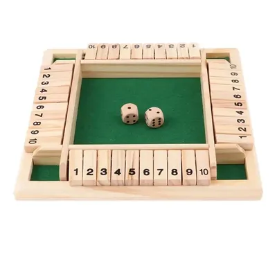 Deluxe Four Sided 10 Numbers Shut The Box Board Game Set Dice Party Club Drinking Games for Adults Families Deluxe Four Sided 10 Numbers Shut The Box Board Game Set Dice Party Club Drinking Games for Adults Families