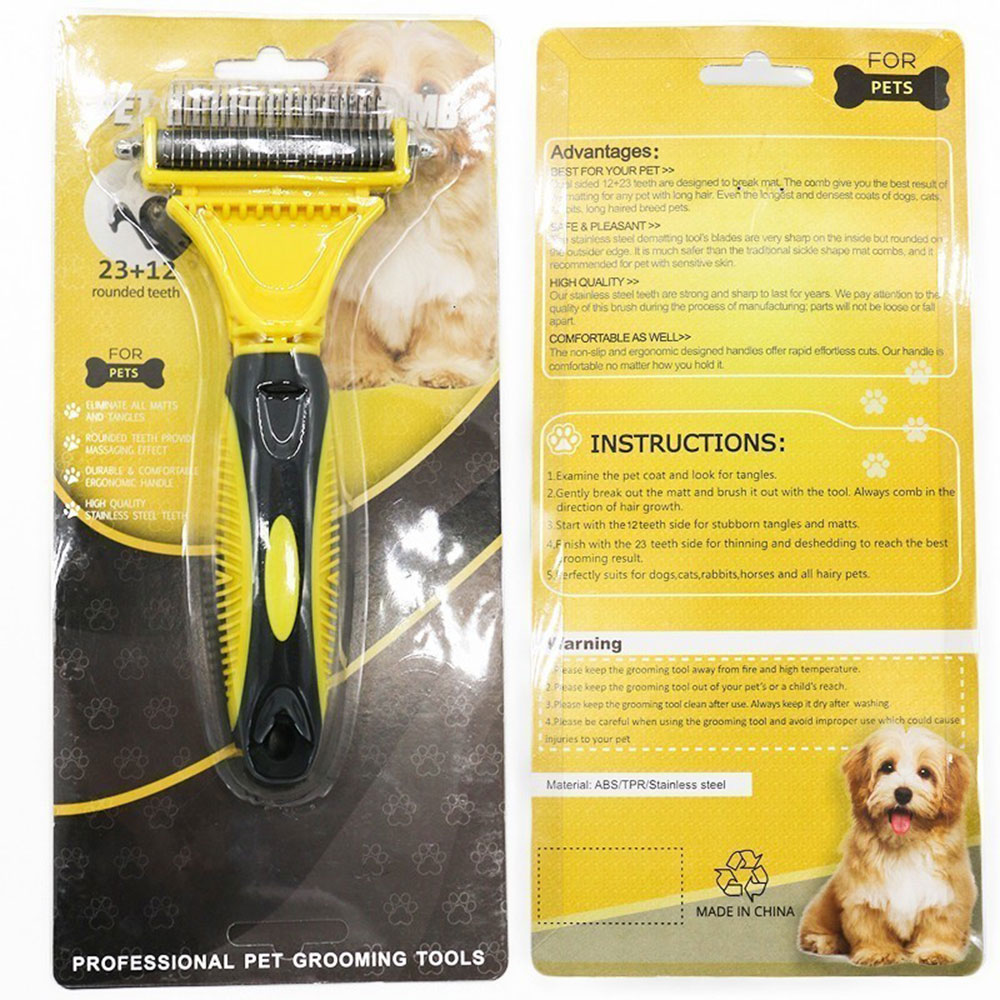 Dematting Dog Undercoat Rake Dematting Dog Undercoat Rake