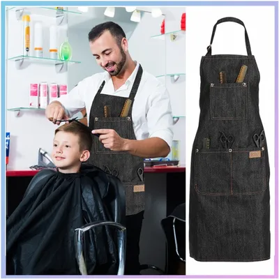 Denim Barber Shop Apron