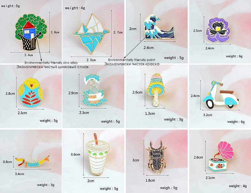 Denim Jacket Pin Cartoon Brooch Denim Jacket Pin Cartoon Brooch