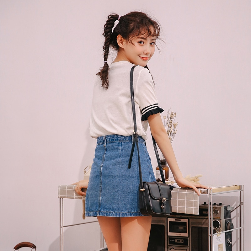 Denim Pencil Skirt Button Down Denim Pencil Skirt Button Down