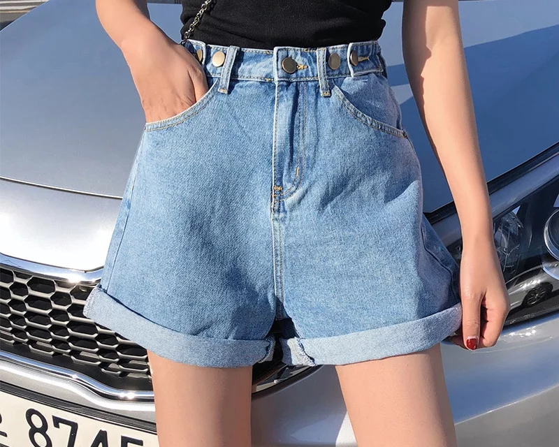 Denim Shorts High Waisted Casual Wear Denim Shorts High Waisted Casual Wear