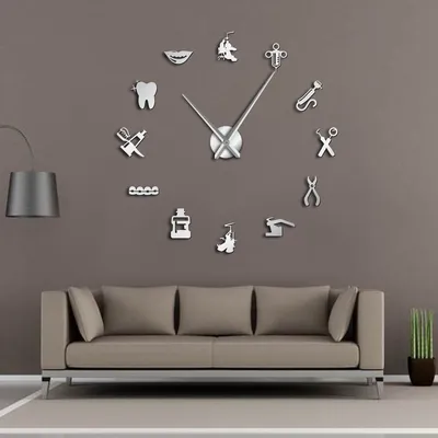 Dentist Clock Frameless Wall Clock