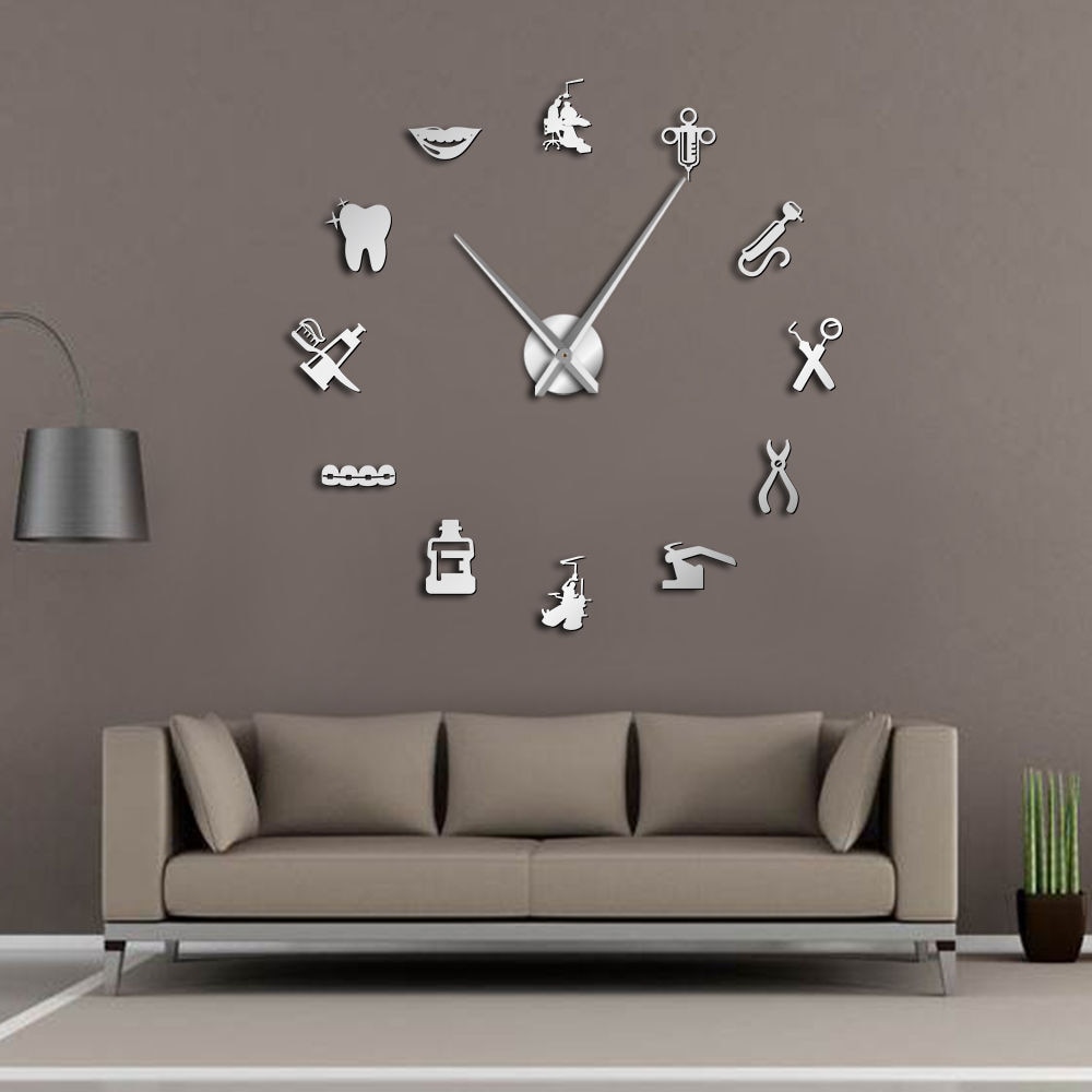 Dentist Clock Frameless Wall Clock