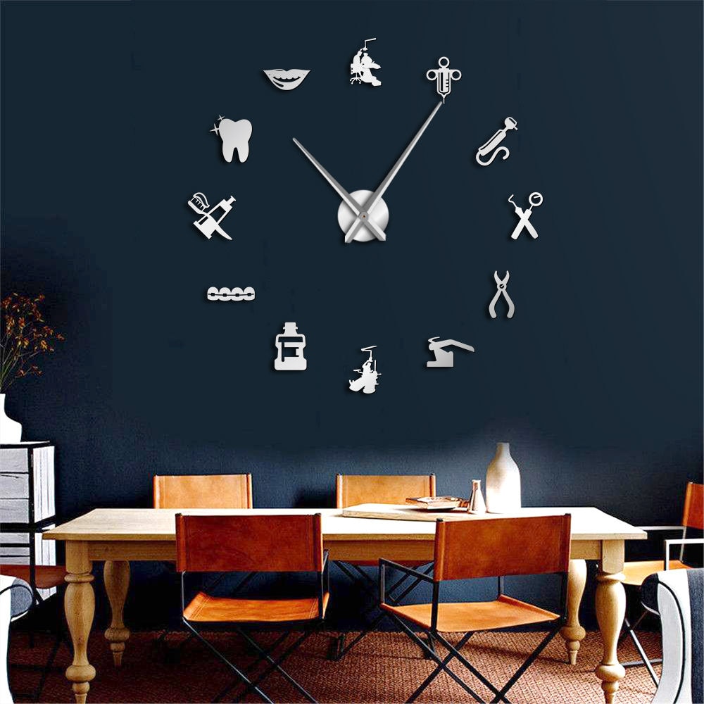 Dentist Clock Frameless Wall Clock