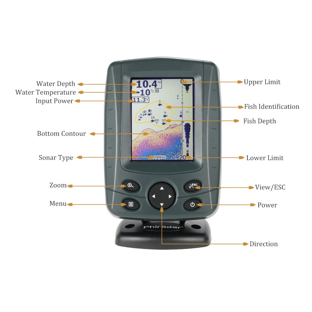 Depth Finder Fish Detector Device Depth Finder Fish Detector Device