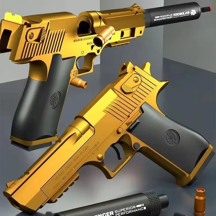 Desert Eagle Shell Ejection Soft Bullet Toy Gun Airsoft Pistol Foam Launcher CS Shooting Games Weapons for Kids Boys Desert Eagle Shell Ejection Soft Bullet Toy Gun Airsoft Pistol Foam Launcher CS Shooting Games Weapons for Kids Boys