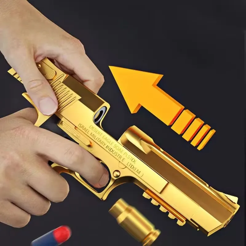 Desert Eagle Shell Ejection Soft Bullet Toy Gun Airsoft Pistol Foam Launcher CS Shooting Games Weapons for Kids Boys Desert Eagle Shell Ejection Soft Bullet Toy Gun Airsoft Pistol Foam Launcher CS Shooting Games Weapons for Kids Boys