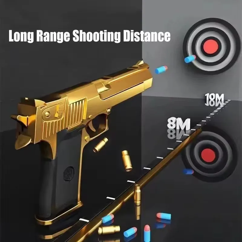 Desert Eagle Shell Ejection Soft Bullet Toy Gun Airsoft Pistol Foam Launcher CS Shooting Games Weapons for Kids Boys Desert Eagle Shell Ejection Soft Bullet Toy Gun Airsoft Pistol Foam Launcher CS Shooting Games Weapons for Kids Boys