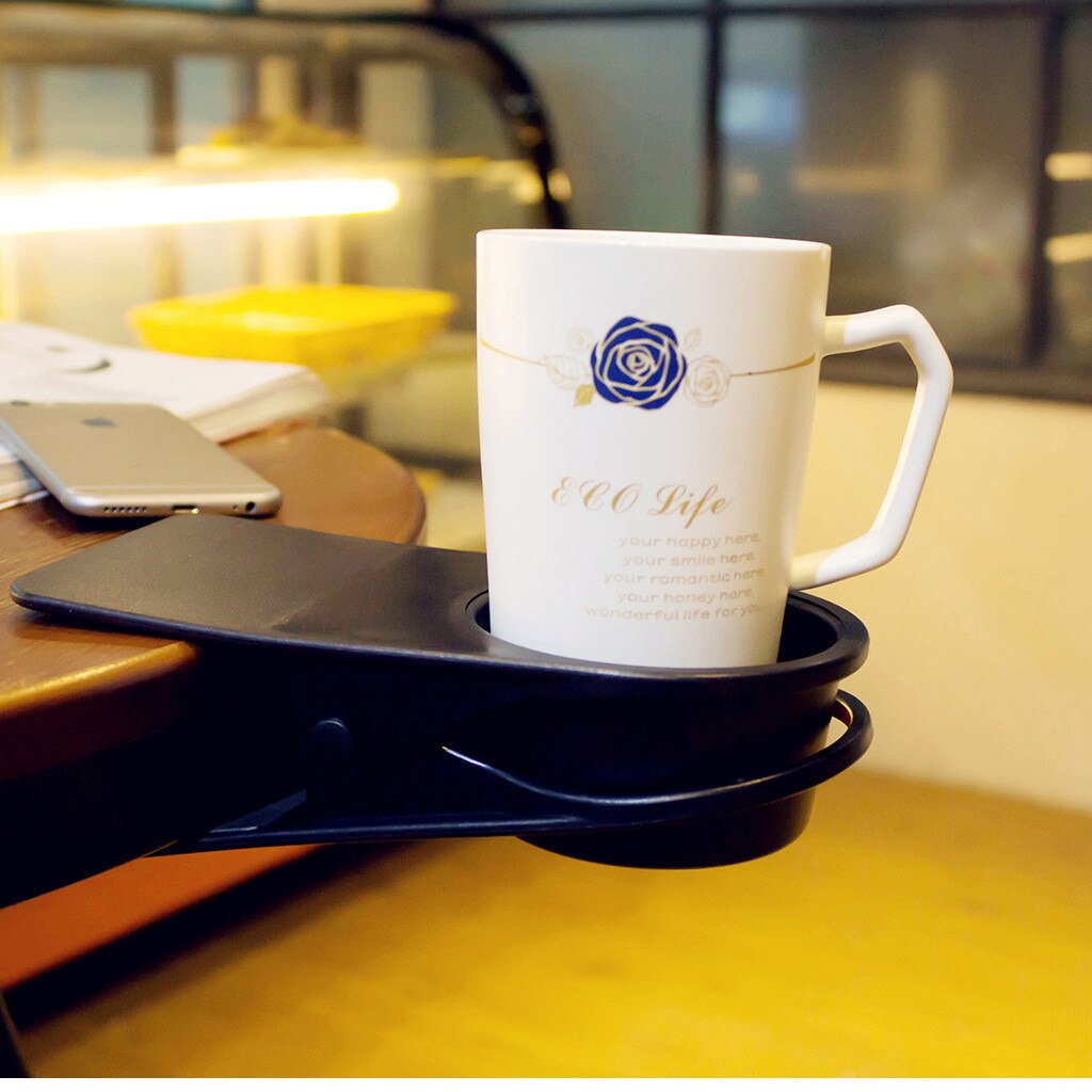 Desk Cup Holder Clip-on Design Desk Cup Holder Clip-on Design