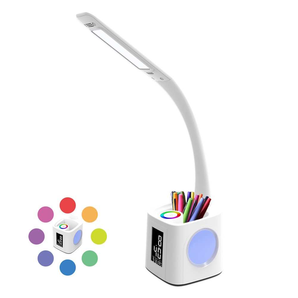 Desk LED Lamp with Clock Desk LED Lamp with Clock