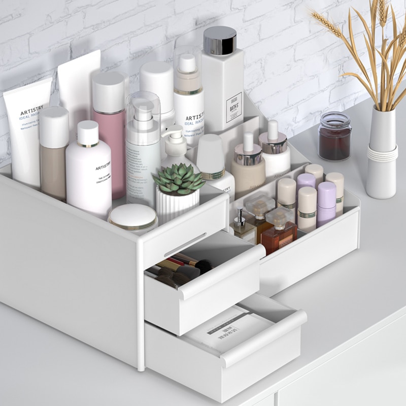 Desk Makeup Organizer Vanity Storage