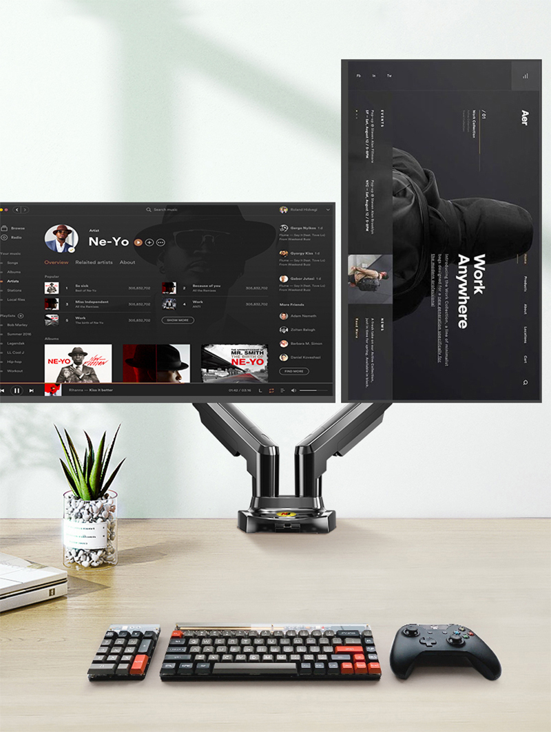Desk Mounting Dual Monitor Holder Desk Mounting Dual Monitor Holder