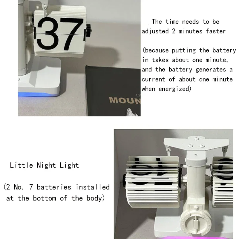 Desktop Clock European Creative Flip Down Page Desk Clocks Retro Flip Table Clock Mechanical Automatic Flip Clock Home