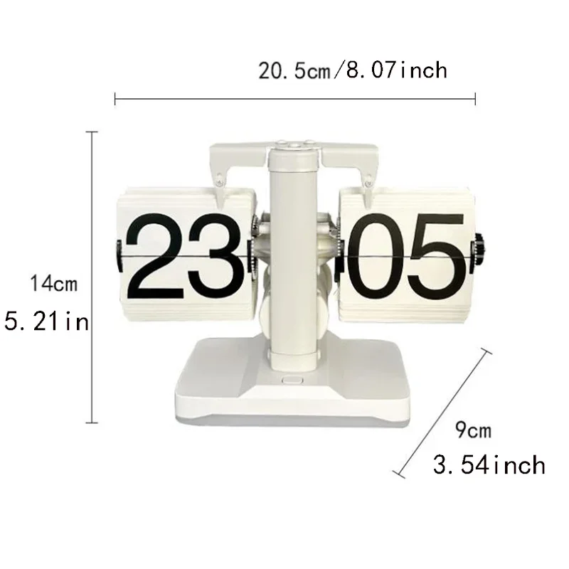 Desktop Clock European Creative Flip Down Page Desk Clocks Retro Flip Table Clock Mechanical Automatic Flip Clock Home