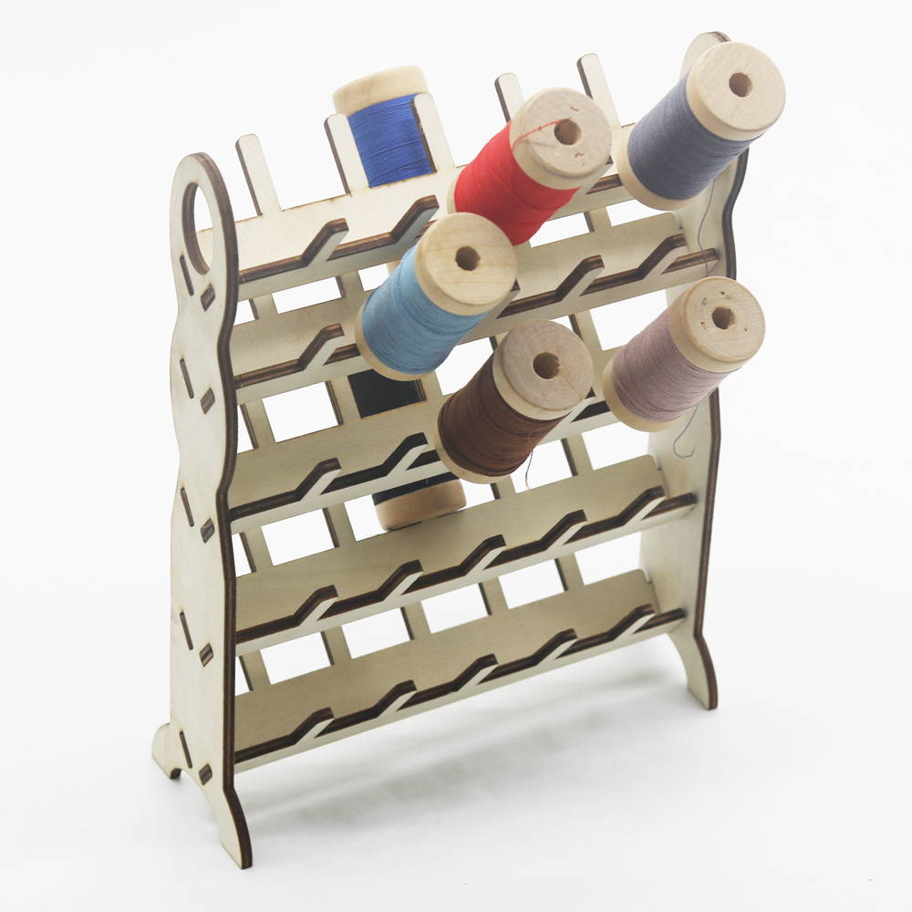 Detachable 50 Spools Wooden Spool Holder Detachable 50 Spools Wooden Spool Holder