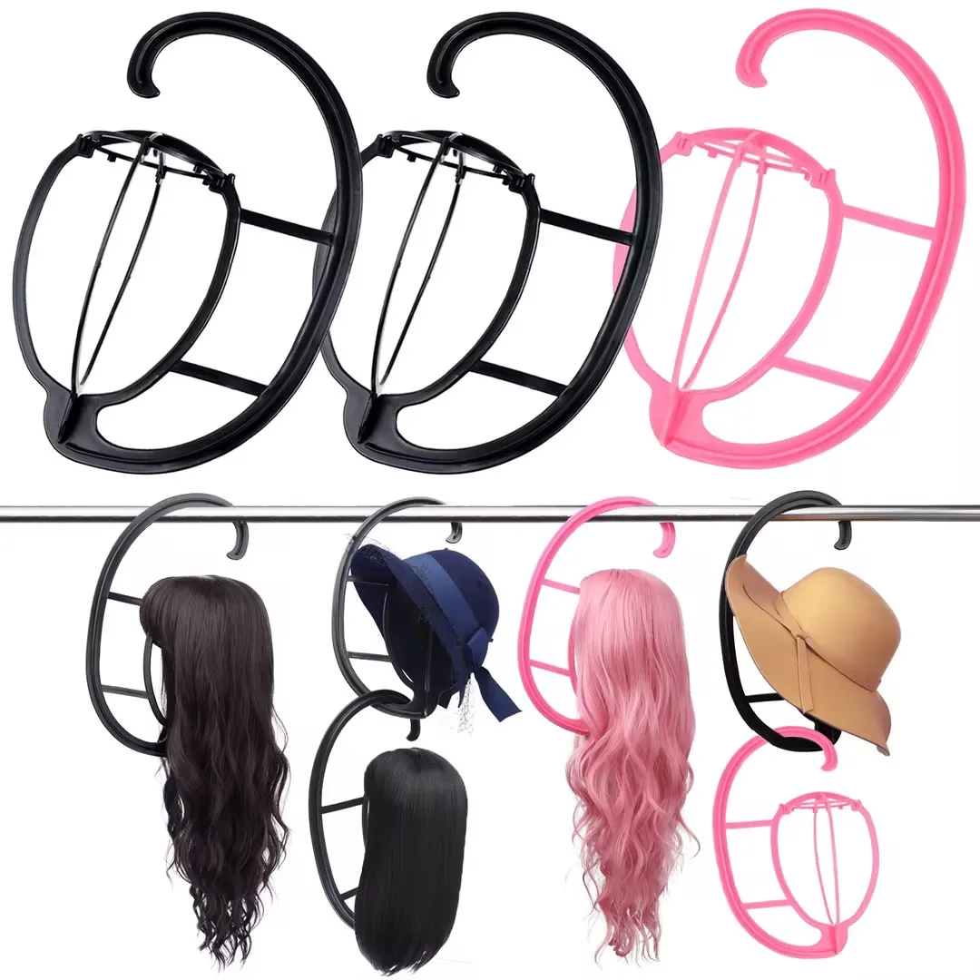 Detachable and Portable Plastic Hanging Wig Holder for Organizing Wig Storage, Head Cover, Hat Support Frame Detachable and Portable Plastic Hanging Wig Holder for Organizing Wig Storage, Head Cover, Hat Support Frame