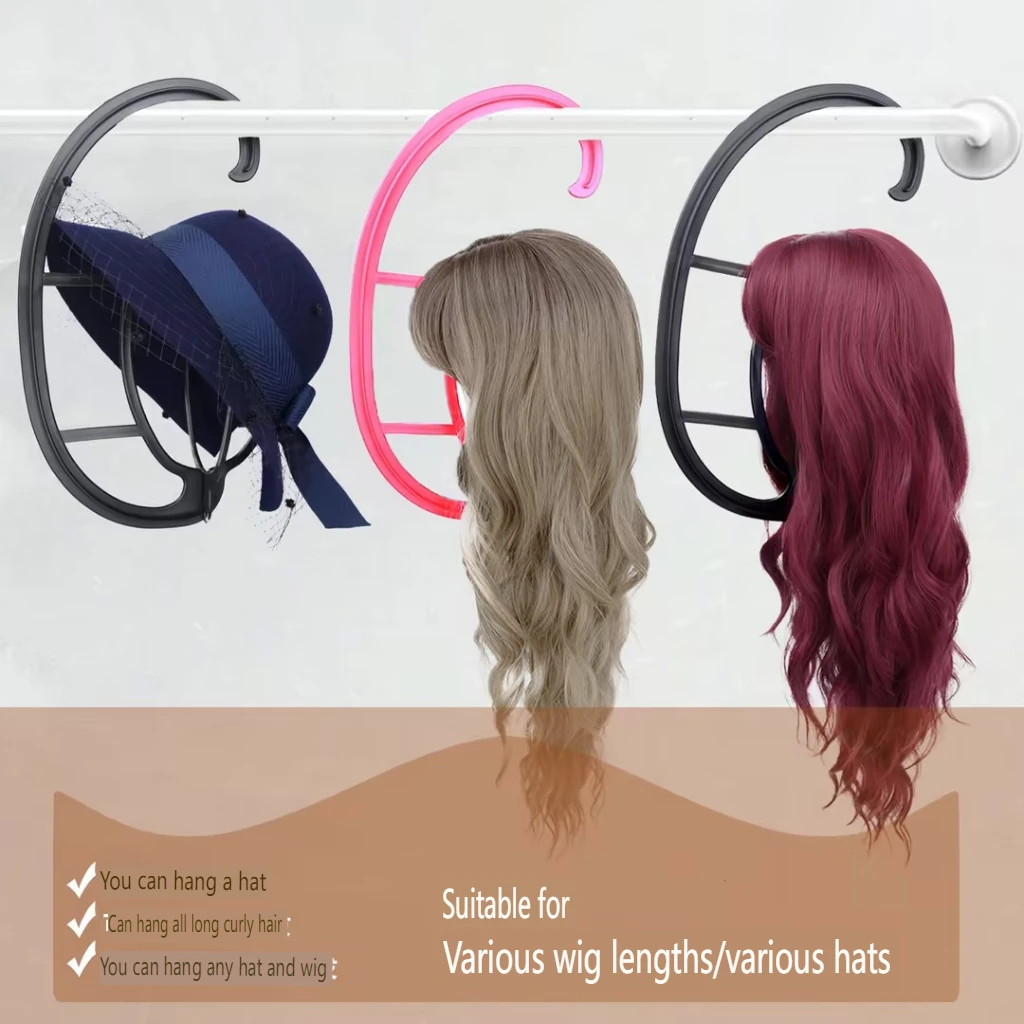 Detachable and Portable Plastic Hanging Wig Holder for Organizing Wig Storage, Head Cover, Hat Support Frame Detachable and Portable Plastic Hanging Wig Holder for Organizing Wig Storage, Head Cover, Hat Support Frame