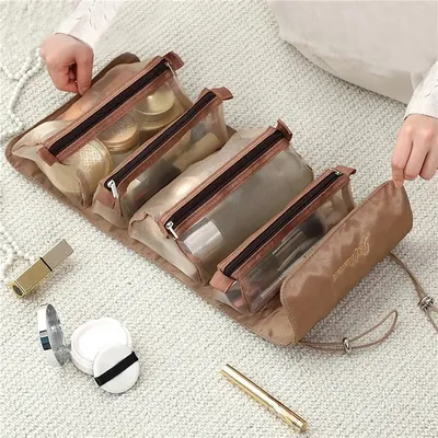 Detachable Cosmetic Bag Portable Large Capacity 4 in 1 Makeup Bags Portable Folding Travel Cosmetics Storage Toiletry Detachable Cosmetic Bag Portable Large Capacity 4 in 1 Makeup Bags Portable Folding Travel Cosmetics Storage Toiletry