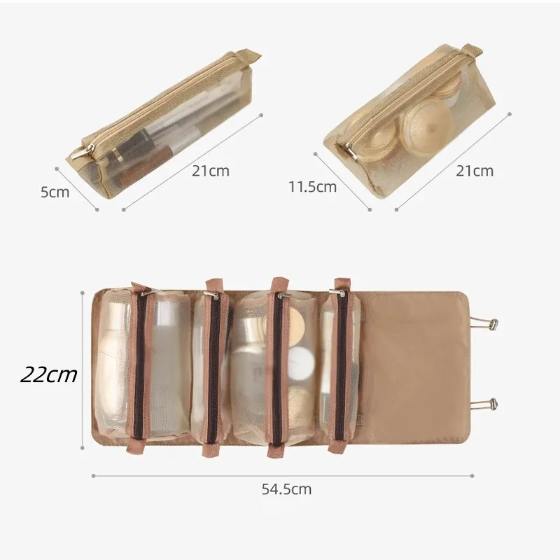 Detachable Cosmetic Bag Portable Large Capacity 4 in 1 Makeup Bags Portable Folding Travel Cosmetics Storage Toiletry Detachable Cosmetic Bag Portable Large Capacity 4 in 1 Makeup Bags Portable Folding Travel Cosmetics Storage Toiletry