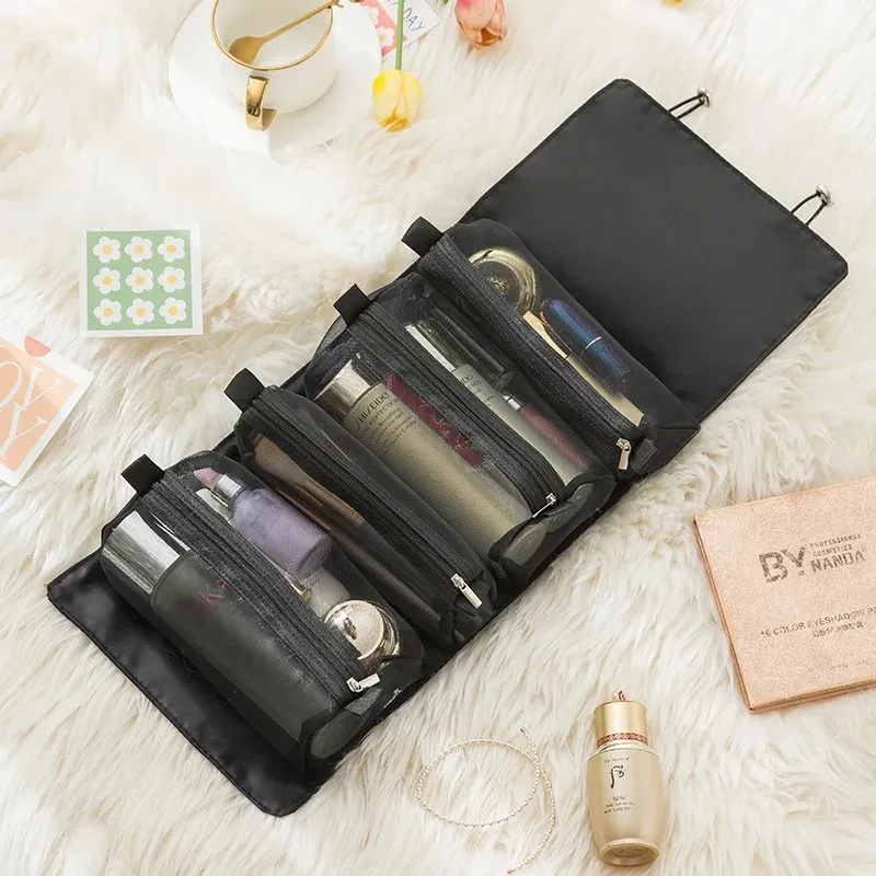 Detachable Cosmetic Bag Portable Large Capacity 4 in 1 Makeup Bags Portable Folding Travel Cosmetics Storage Toiletry Detachable Cosmetic Bag Portable Large Capacity 4 in 1 Makeup Bags Portable Folding Travel Cosmetics Storage Toiletry