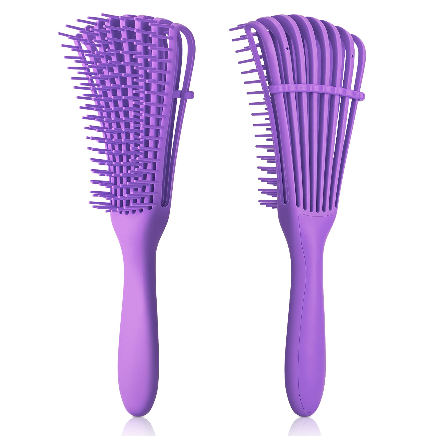 Detangler Brush for Curly Hair, Black Natural Hair Curly Hair Brush 3a to 4c, Great for Thick Wet Hai