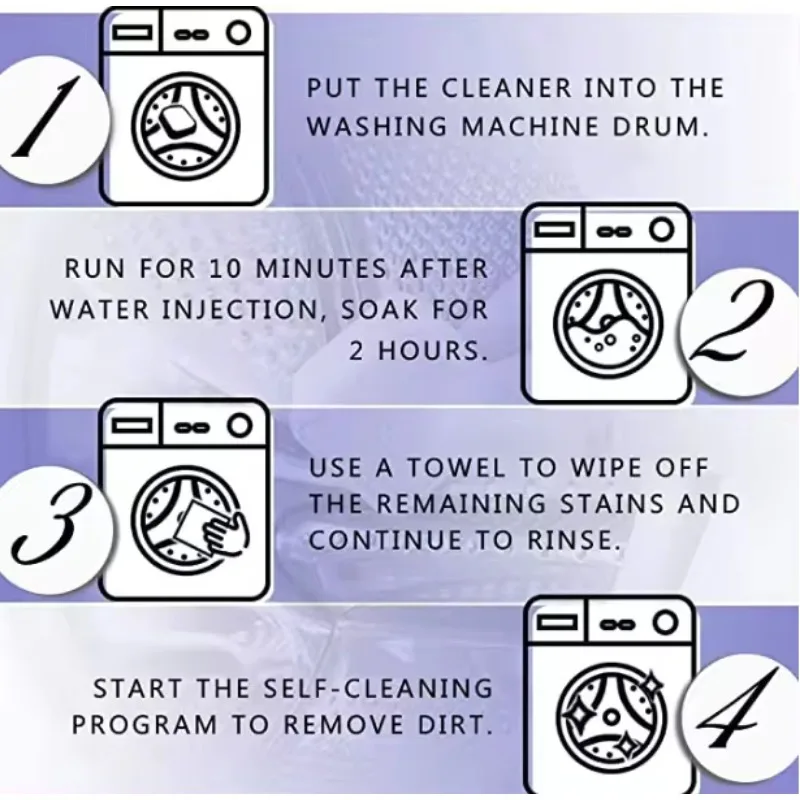 Detergent 12 PCS Household Cleaning Accessories Washing Machine Cleaning Tablets Effervescent Cleaning Tablets Cleaner