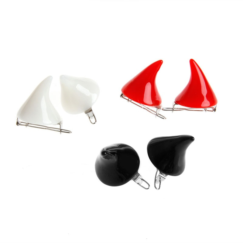Devil Horn Hair Clips Cute Barrettes (2Pcs)