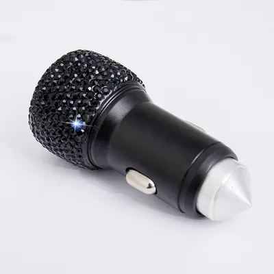 Diamond Dual Port Car Charger USB Fast Charger Diamond Dual Port Car Charger USB Fast Charger