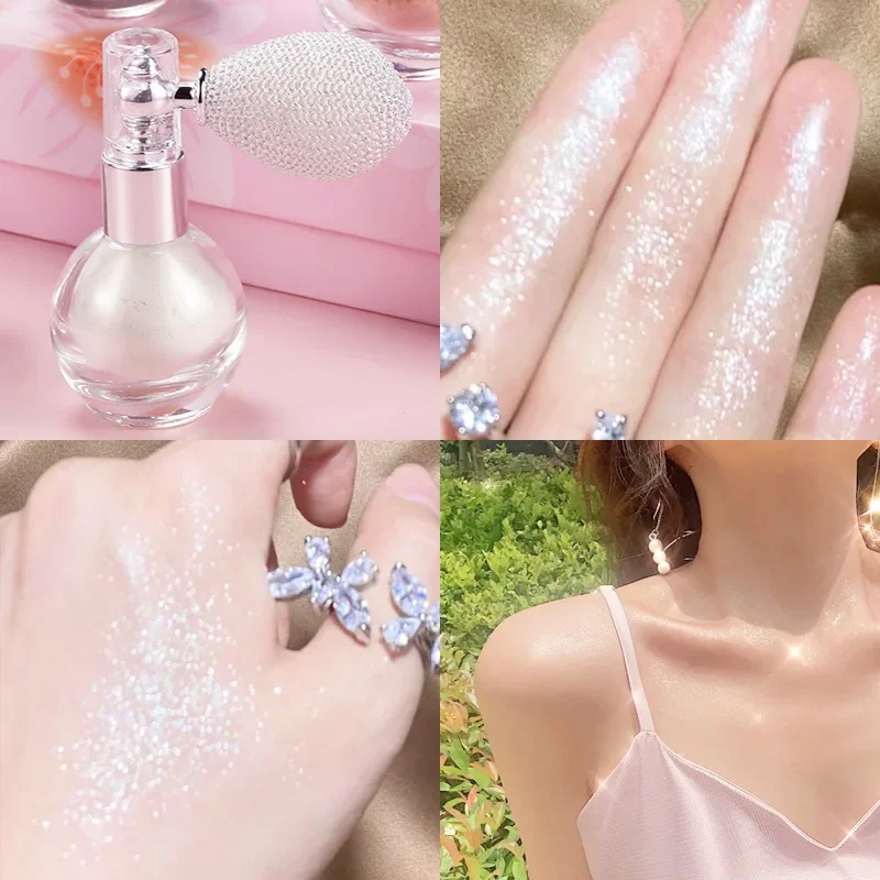 Diamond Highlighter Powder Spray Waterproof High Gloss Glitter Body Bronzer Highlight Powder Face Contour Illuminator Diamond Highlighter Powder Spray Waterproof High Gloss Glitter Body Bronzer Highlight Powder Face Contour Illuminator