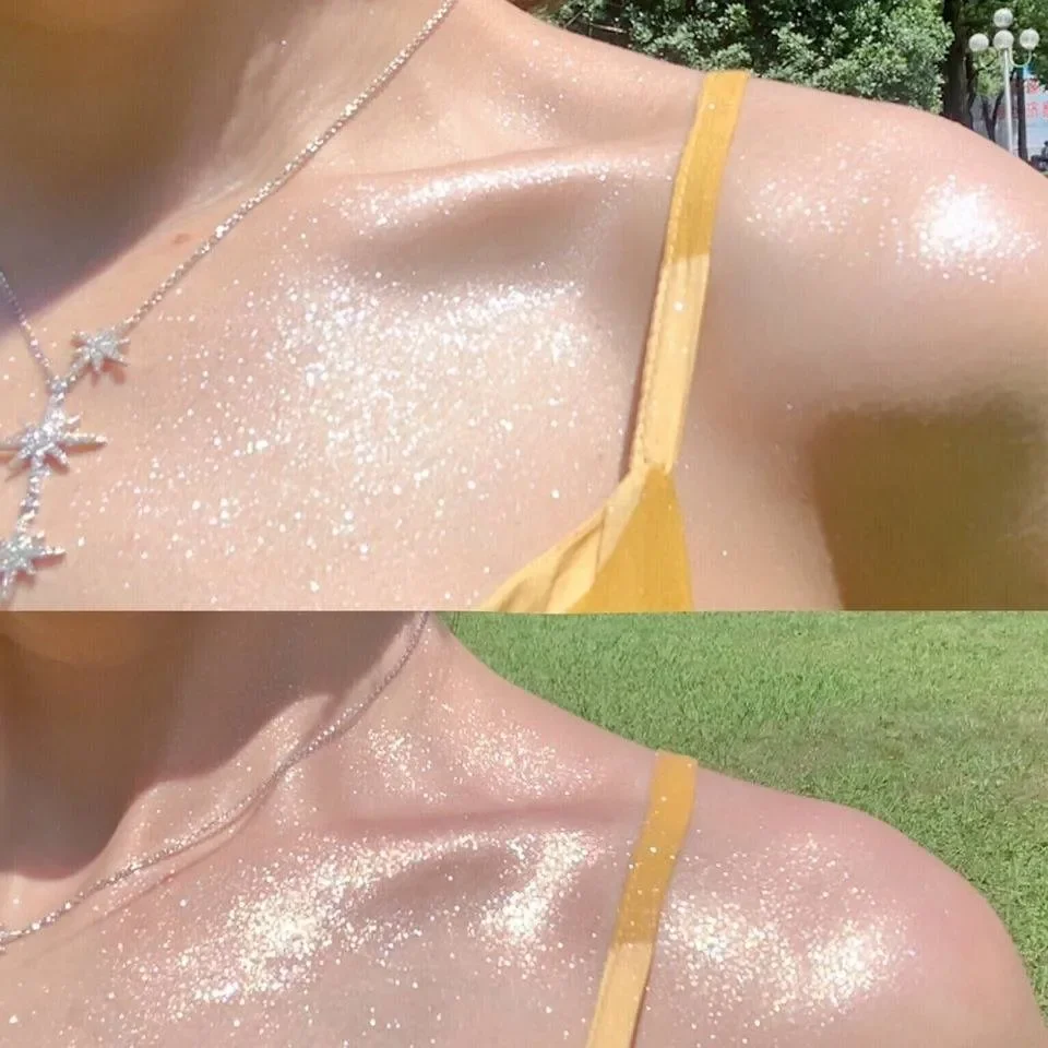 Diamond Highlighter Powder Spray Waterproof High Gloss Glitter Body Bronzer Highlight Powder Face Contour Illuminator Diamond Highlighter Powder Spray Waterproof High Gloss Glitter Body Bronzer Highlight Powder Face Contour Illuminator